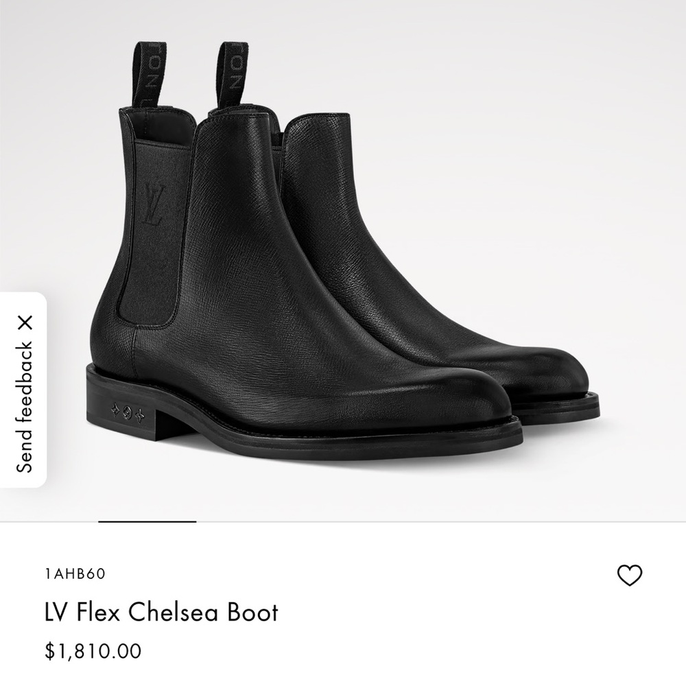 Louis Vuitton Black Leather Flex Chelsea Boots